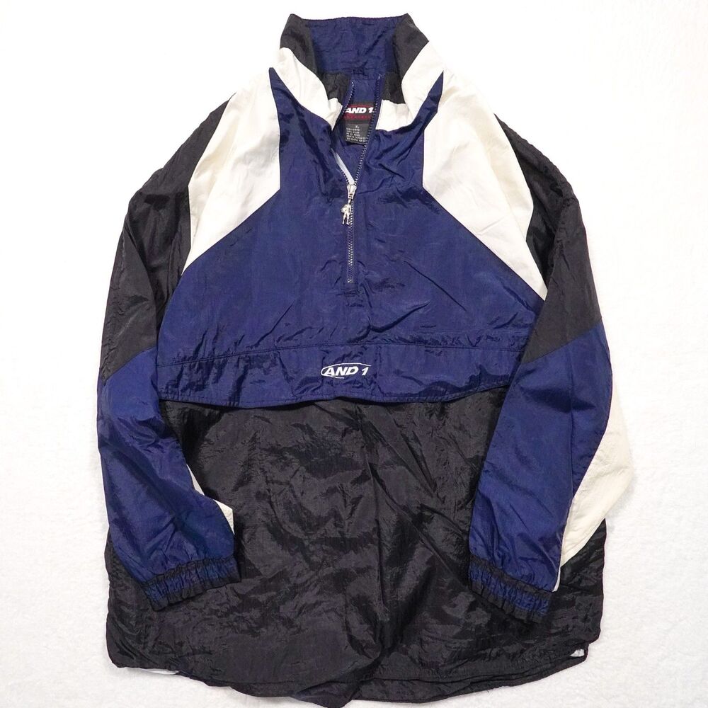 Vintage AND1 Half-Zip Windbreaker Y2K Baggy - Men's Extra Large